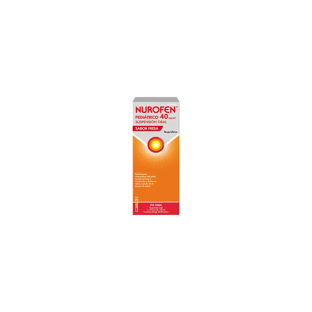 Comprar NUROFEN PEDIATRICO 40 MG POR ML FRESA 150 ML-Farmacia Coliseum