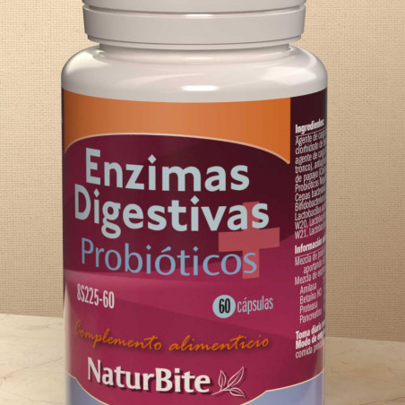 Comprar online ENZIMAS DIGESTIVAS + PROBIOTICOS 60 CAPS NATURBITE