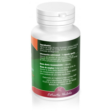 Comprar SEMILLA UVA OPC 50 MG 60 CAP NATURBITE online - Farmacia Coliseum