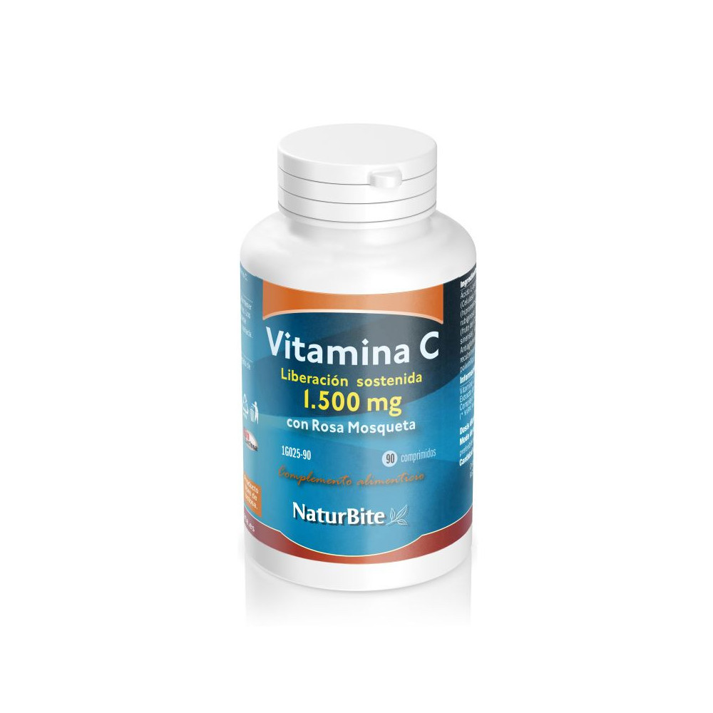 Comprar VITAMINA C 1500 MG LIB SOSTENIBLE 90 COMP NATURBITE online - Farmacia Coliseum