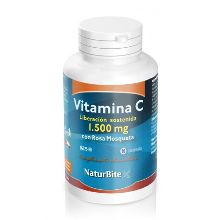 Comprar VITAMINA C 1500 MG LIB SOSTENIBLE 90 COMP NATURBITE online - Farmacia Coliseum