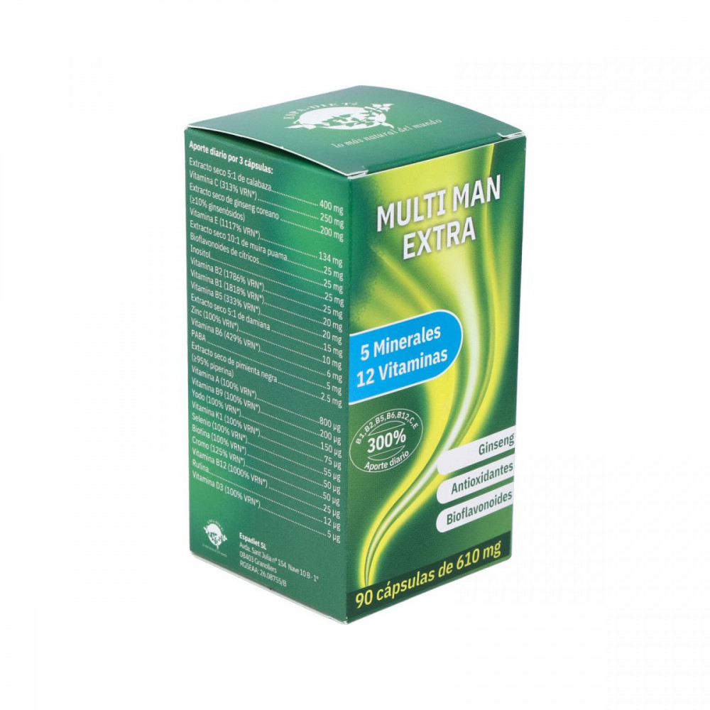 Comprar MULTI MAN EXTRA 90 CAP ESPADIET online - Farmacia Coliseum