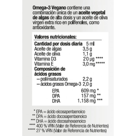 Comprar OMEGA 3 VEGANO 100 CC NORSAN online - Farmacia Coliseum
