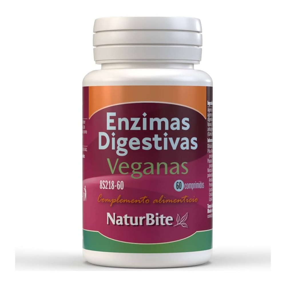 Comprar online ENZIMAS DIGESTIVAS VEGANAS 60 COMP NATURBITE - Farmacia Coliseum