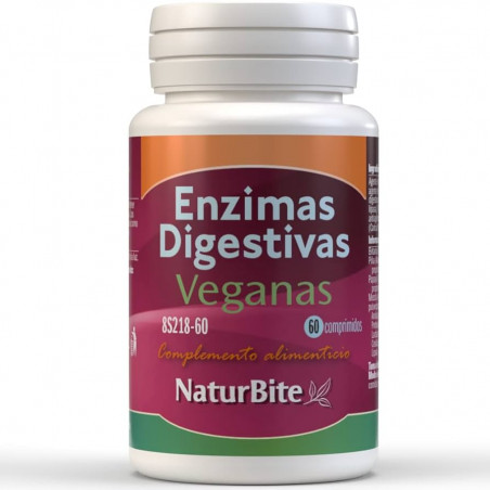 Comprar online ENZIMAS DIGESTIVAS VEGANAS 60 COMP NATURBITE - Farmacia Coliseum