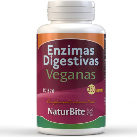 Comprar online ENZIMAS DIGESTIVAS VEGANAS 250 COMP NATURBITE - Farmacia Coliseum