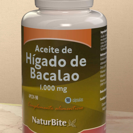 Comprar online ACEIE HIGADO BACALAO 1000 MG 90 CAP NATURBITE- Coliseum