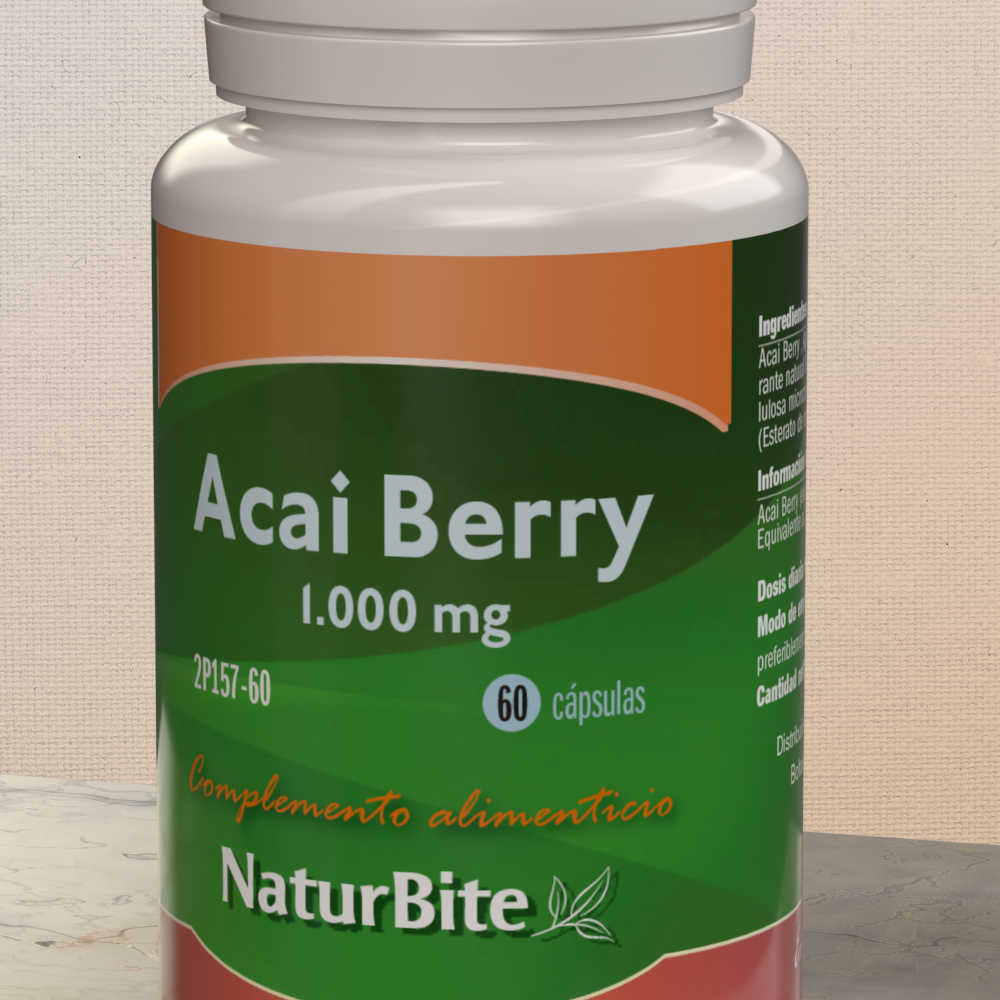 Comprar online ACAI BERRY 1000 MG 60 CAPS NATURBITE- Farmacia Coliseum