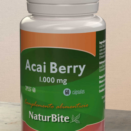 Comprar online ACAI BERRY 1000 MG 60 CAPS NATURBITE- Farmacia Coliseum