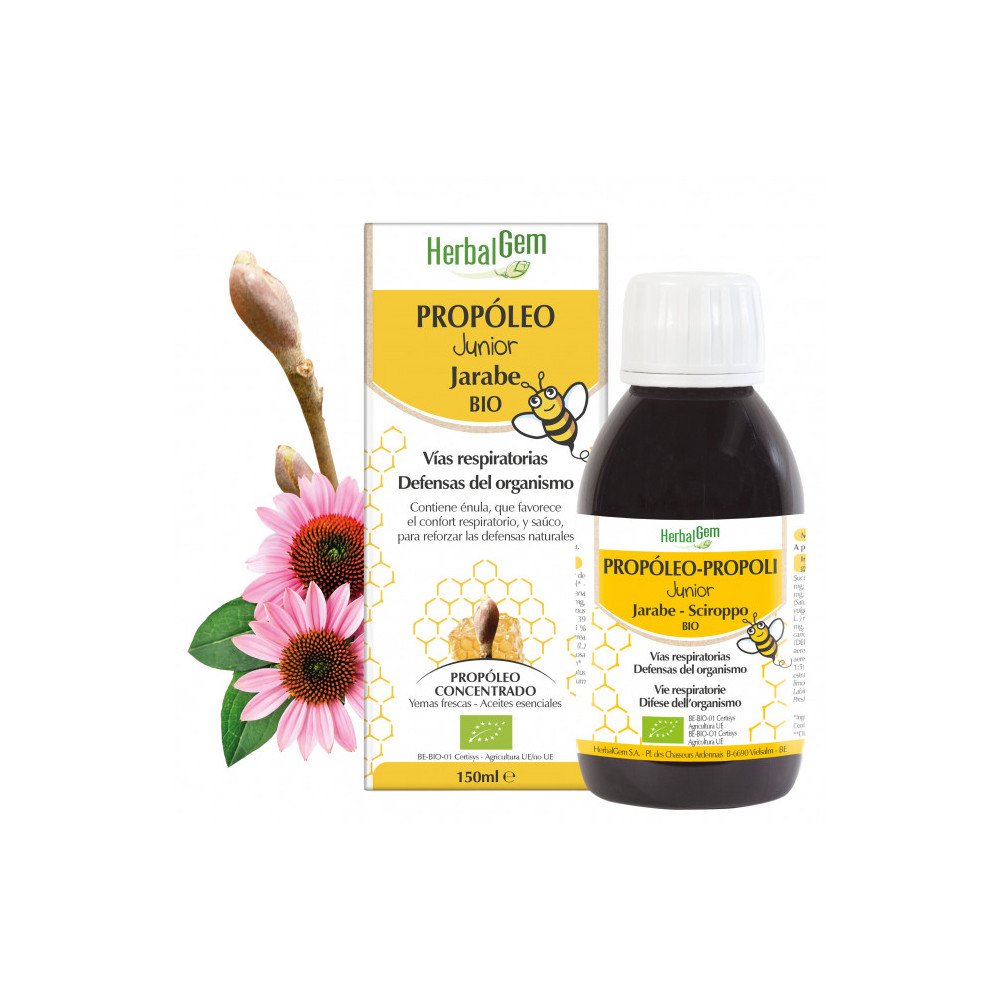 Comprar PROPOLEO JUNIOR JARABE BIO 150 ML HERBALGEM online - Coliseum