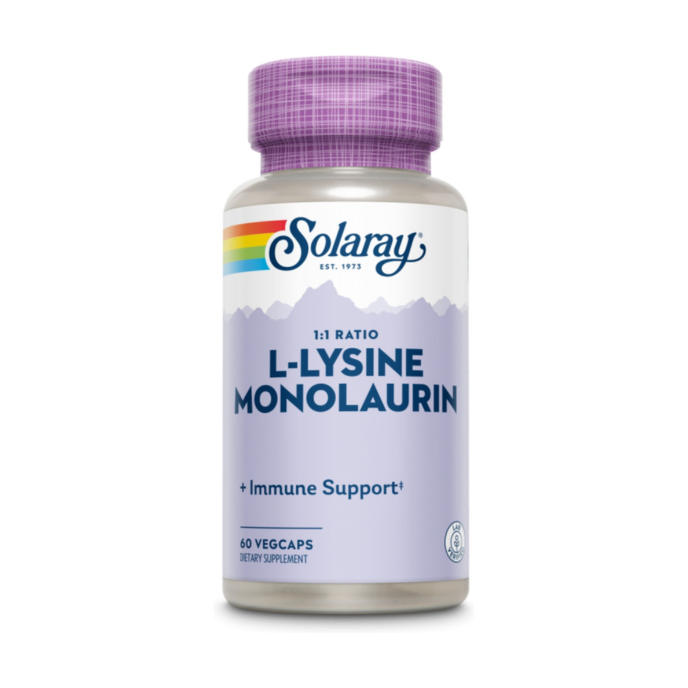 Comprar online L-LYSINE & MONOLAURIN 60 VEGCAP SOLARAY - Coliseum