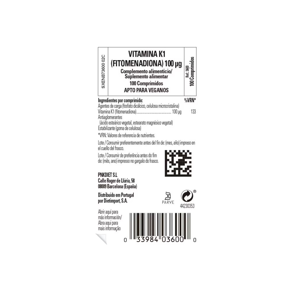 Comprar online VITAMINA K1 NATURAL 100 MCG 100 COMP SOLGAR - Farmacia Coliseum