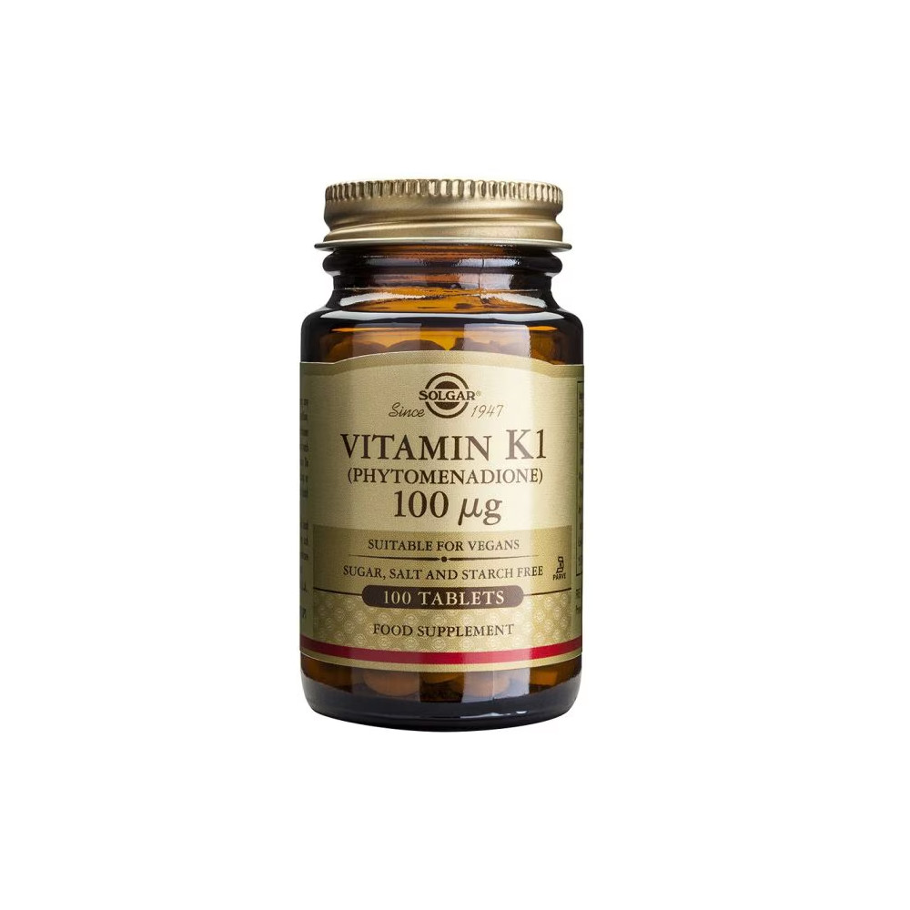 Comprar online VITAMINA K1 NATURAL 100 MCG 100 COMP SOLGAR - Farmacia Coliseum
