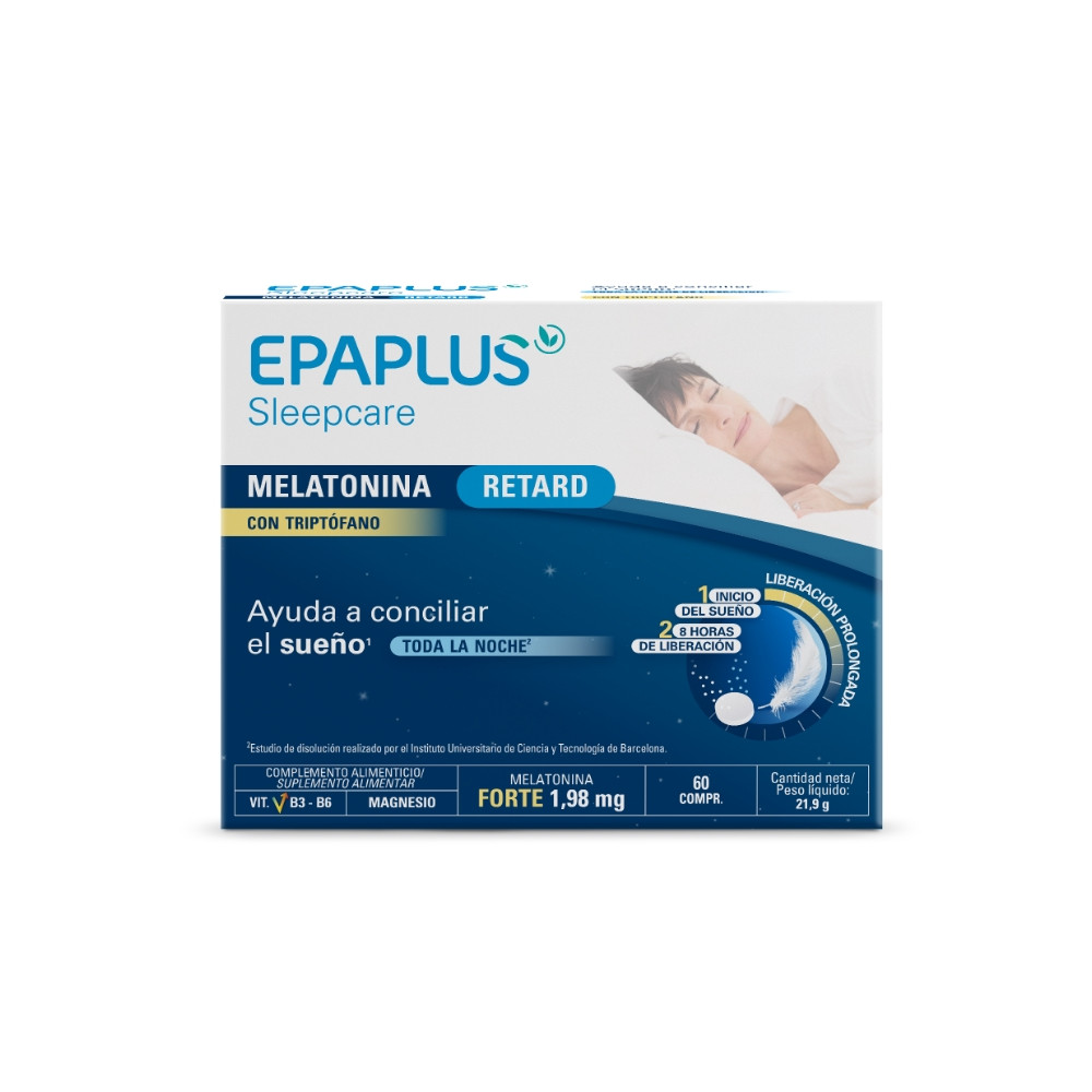 Comprar EPAPLUS SLEEPCARE MELATONINA RETARD 60 COMP online - Coliseum