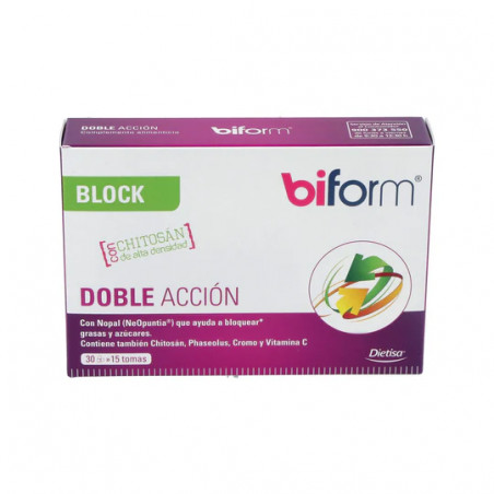 Comprar BIFORM BLOCK DOBLE ACCION 30 CAP DIETISA online - Coliseum