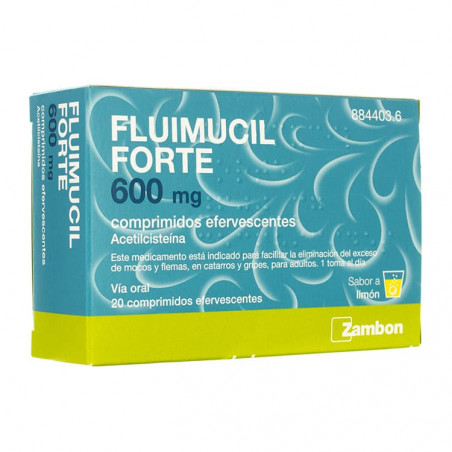 Comprar FLUIMUCIL 600 MG FORTE 20 COMP EFERVESCENTES online - Coliseum