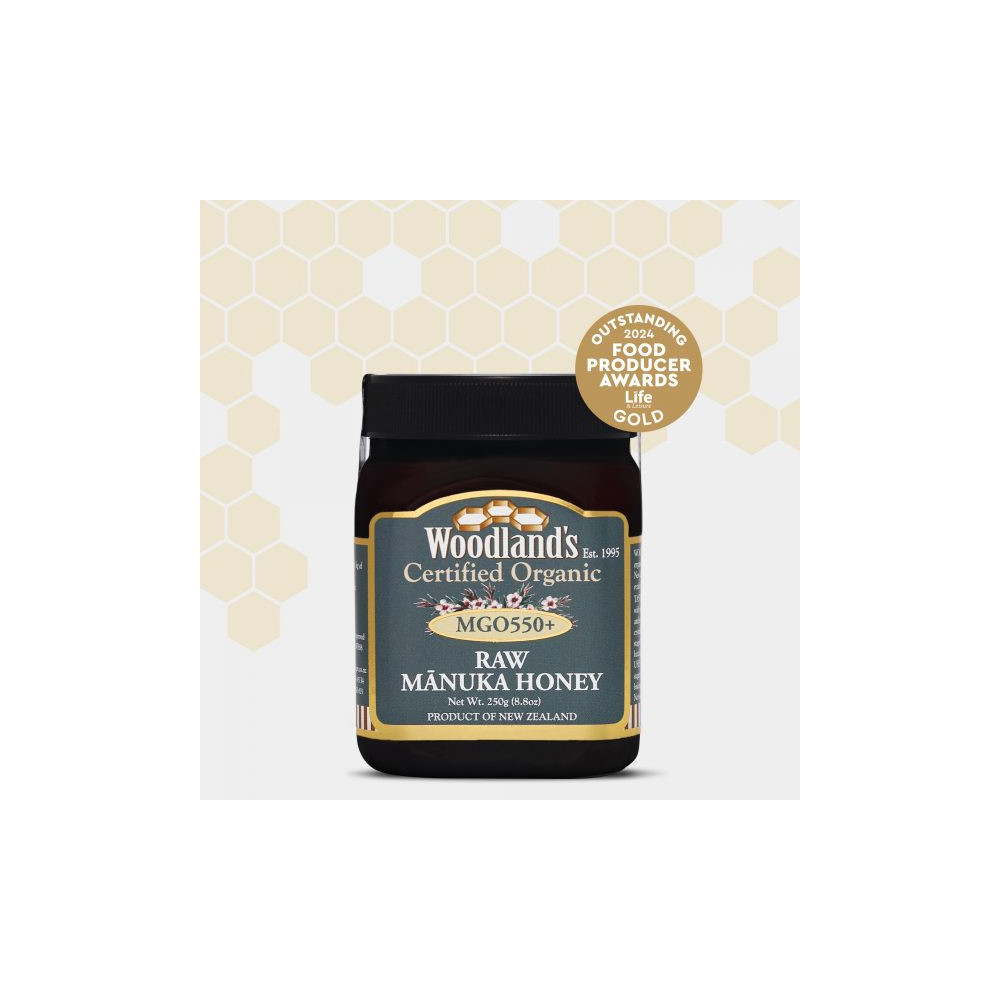 Comprar ORGANIC MONOFLORAL RAW MGO550+ 250 GRS WOODLANDS - Coliseum