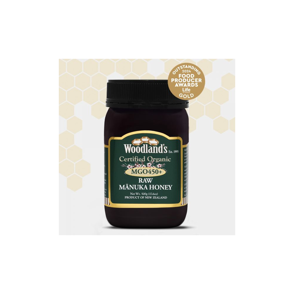 Comprar ORGANIC MONOFLORAL RAW MGO450+ 500 GR WOODLANDS - Coliseum