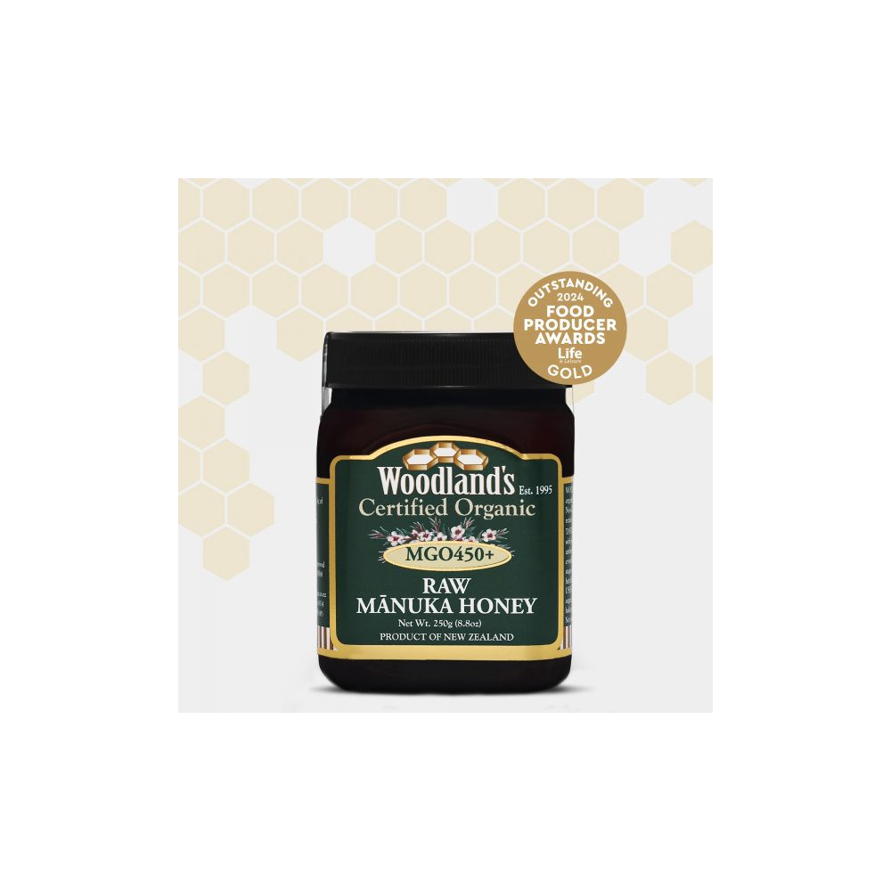 Comprar ORGANIC MONOFLORAL RAW MGO450+ 250 GR WOODLANDS - Coliseum