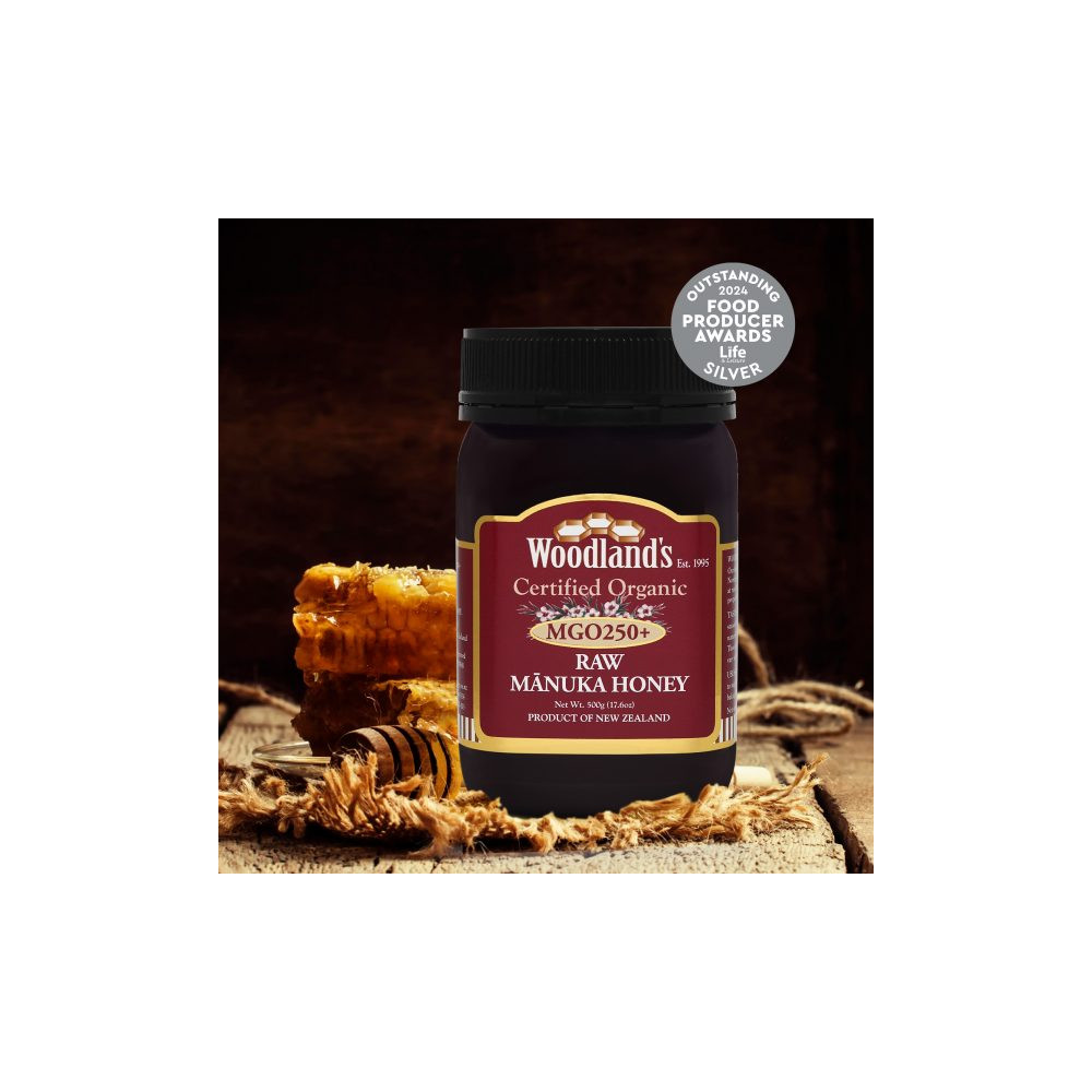 Comprar ORGANIC MONOFLORAL RAW MGO250+ 500 GR WOODLANDS - Coliseum