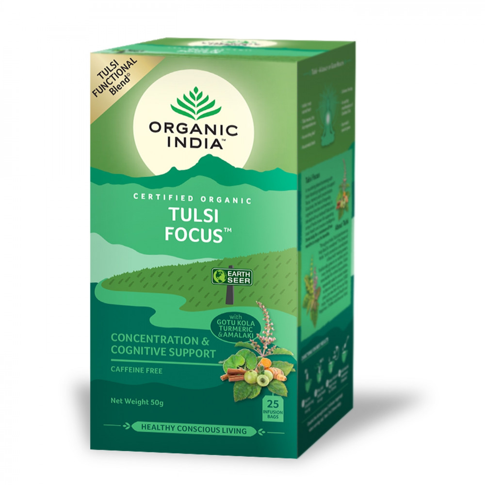Comprar online TULSI FOCUS 25 SOBRES ORGANIC INDIA - Farmacia Coliseum