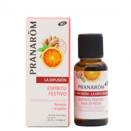ESPIRITU FESTIVO NARANJA DULCE JENGIBRE 30 CC DIFUSION PRANAROM