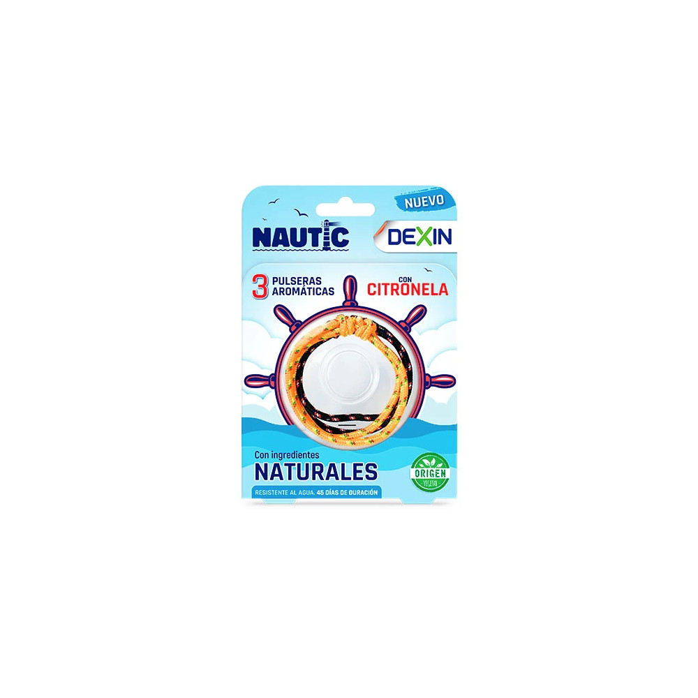 PULSERA ANTIMOSQUITOS NAUTIC BLISTER 3 UNIDADES DEXIN - Coliseum