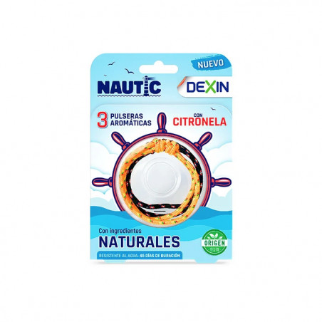PULSERA ANTIMOSQUITOS NAUTIC BLISTER 3 UNIDADES DEXIN - Coliseum