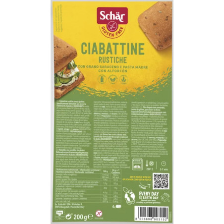Comprar online CIABATTINE (CHAPATA) RÚSTICA 200 G SCHAR - Farmacia Coliseum