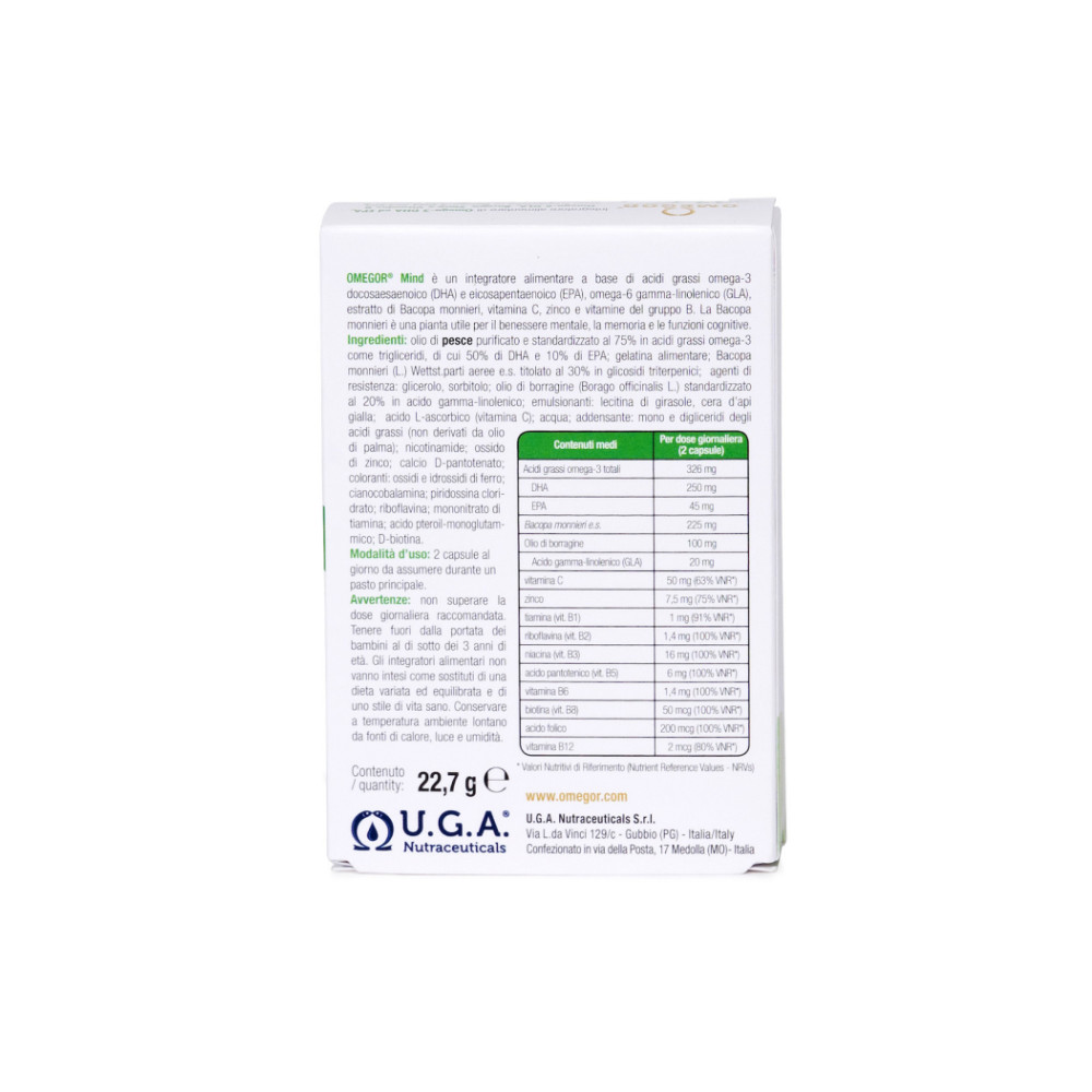Comprar online OMEGOR MIND 30 PERLAS UGA NUTRACEUTICALS - Farmacia Coliseum