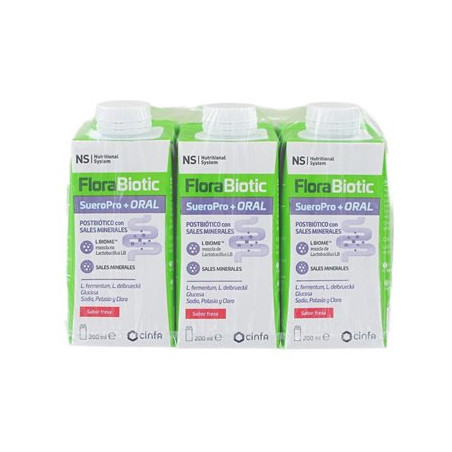 Comprar online NS FLORABIOTIC SUEROPRO+ SABOR FRESA 3 X 200 ML