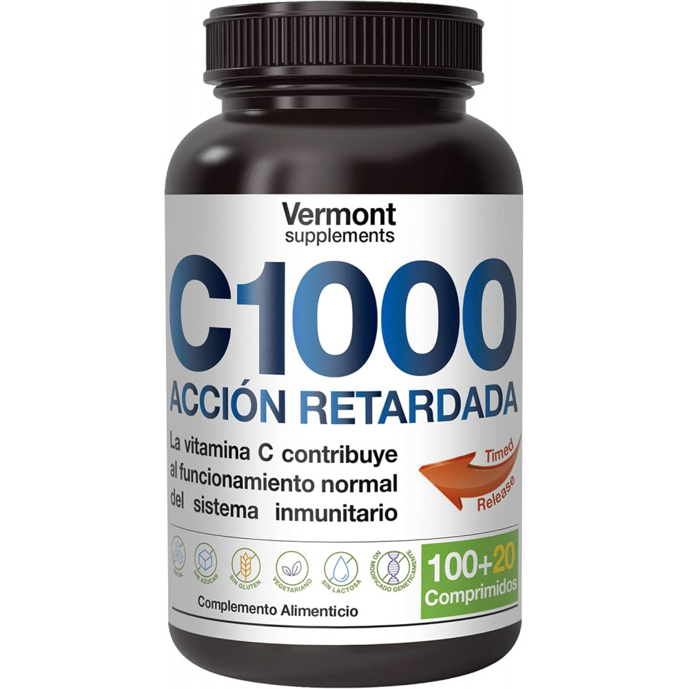Comprar VITAMINA C 1000MG RETARDADA 100+20 COMP VERMONT - Coliseum