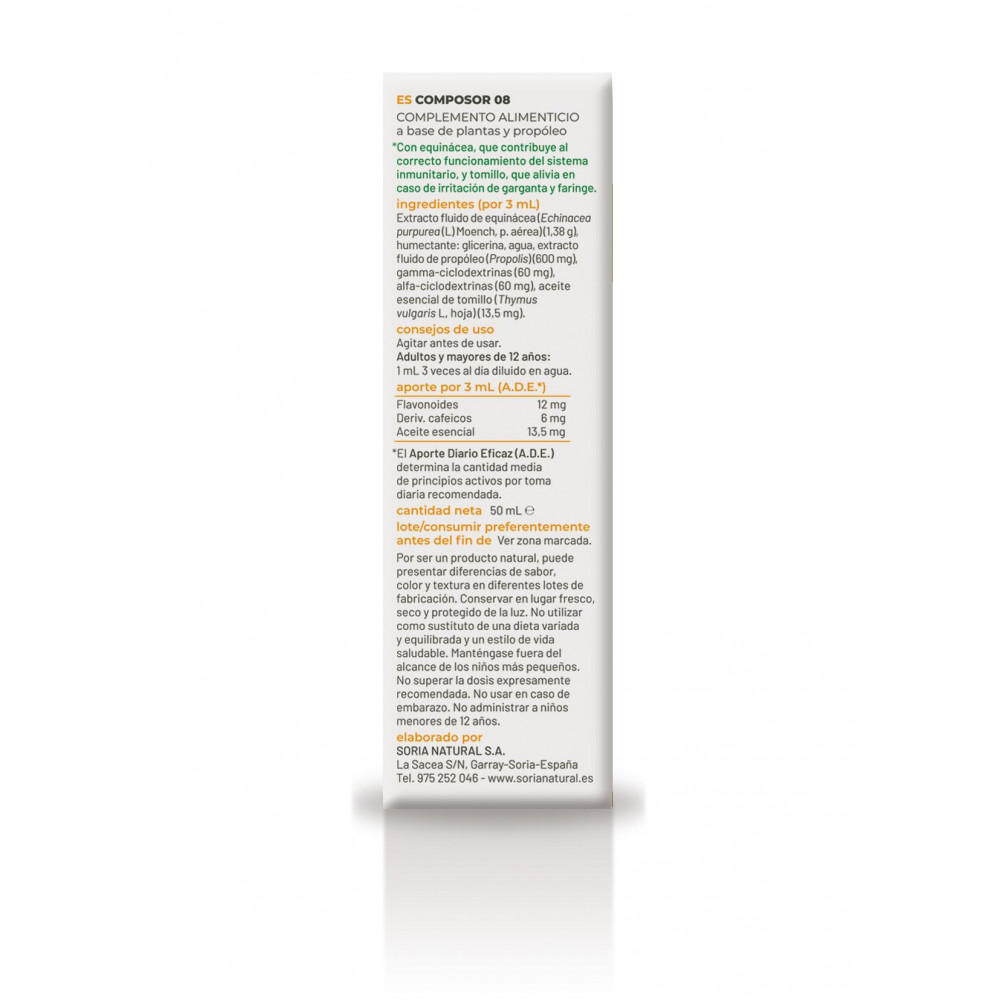 Comprar COMPOSOR 8 XXI ECHINACOMPLEX 50 ML SORIA NATURAL online