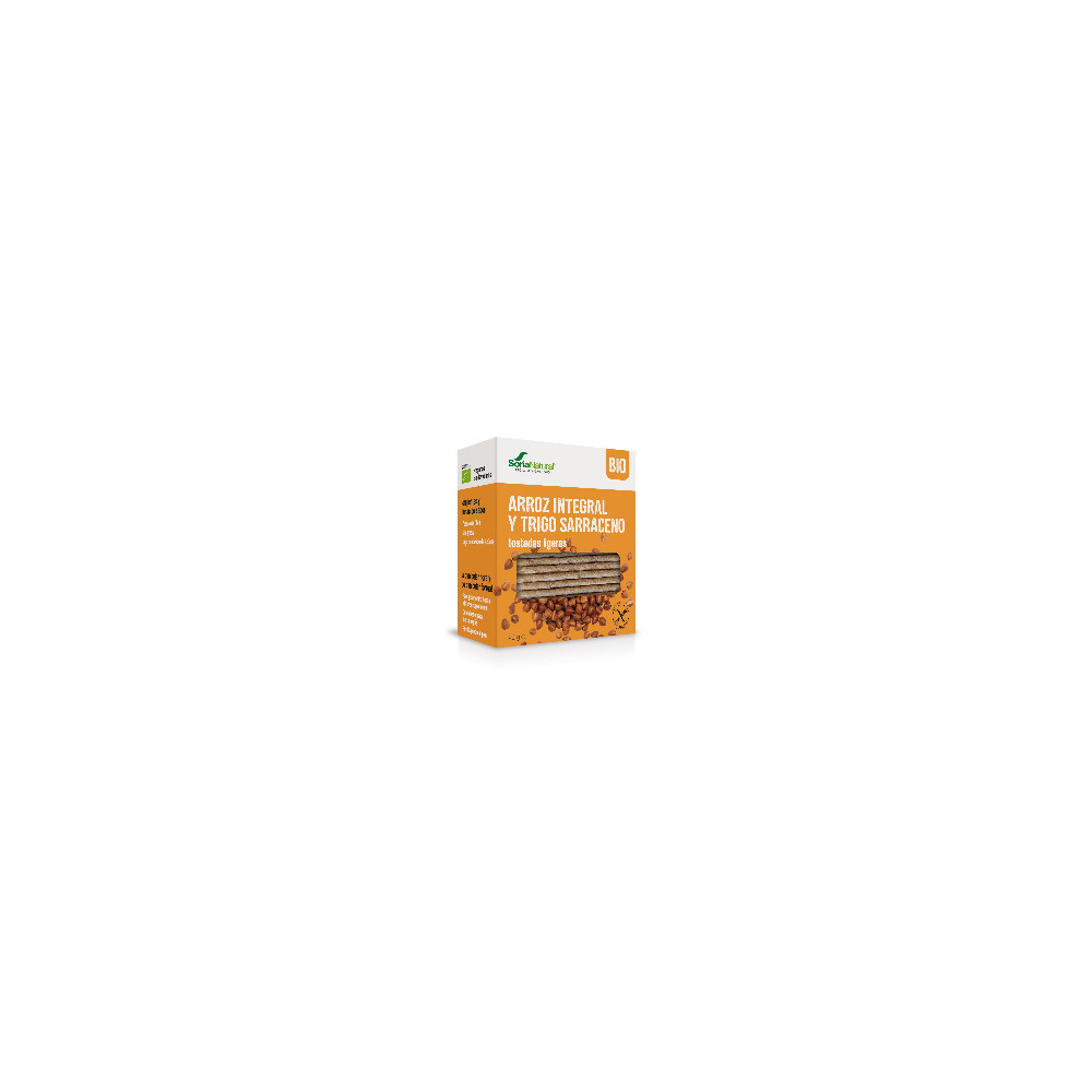 Comprar online TOSTADAS LIGERAS ARROZ INTEGRAL Y TRIGO SARRACENO SORIA NATURAL - Farmacia Coliseum
