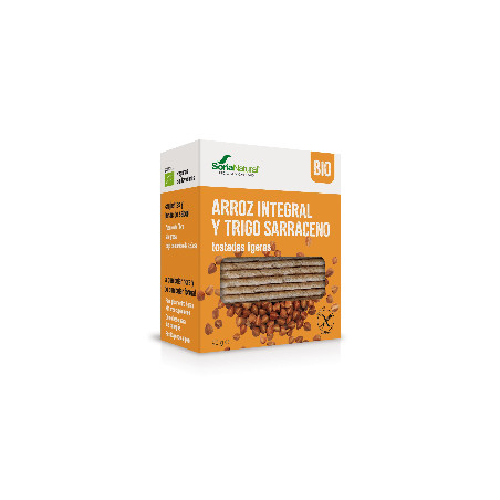 Comprar online TOSTADAS LIGERAS ARROZ INTEGRAL Y TRIGO SARRACENO SORIA NATURAL - Farmacia Coliseum