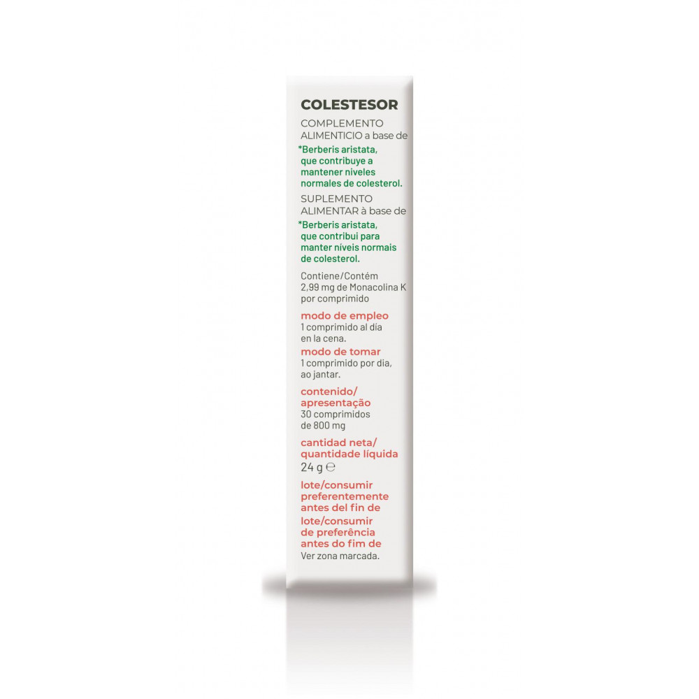Comprar online COLESTESOR 30 COMP SORIA NATURAL - Farmacia Coliseum