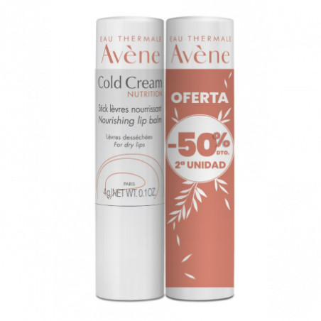 AVENE DUPLO COLD CREAM STICK LABIAL NUTRITIVO  2 UNIDADES - Coliseum