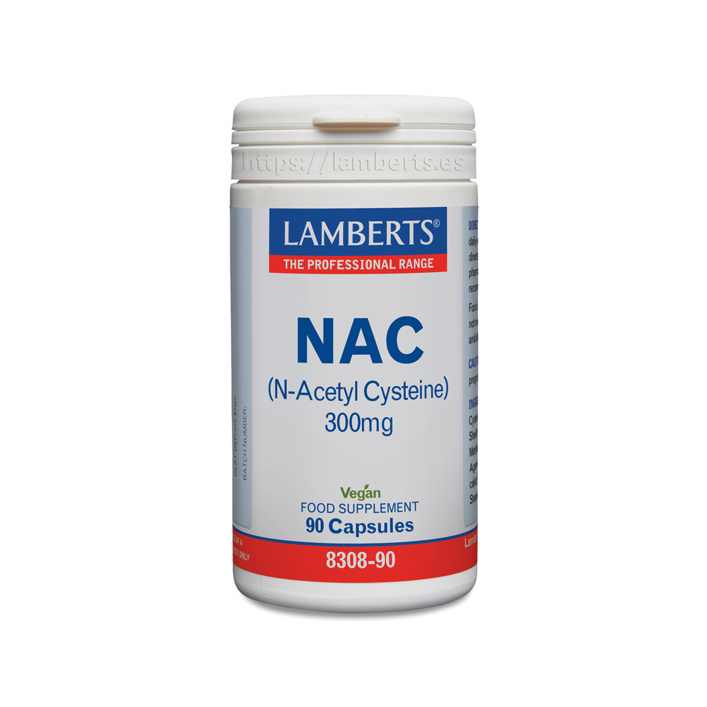 Comprar NAC N ACETILCISTEINA 300 MG 90 CAP LAMBERTS online - Coliseum