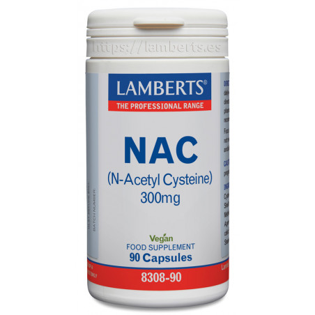 Comprar NAC N ACETILCISTEINA 300 MG 90 CAP LAMBERTS online - Coliseum