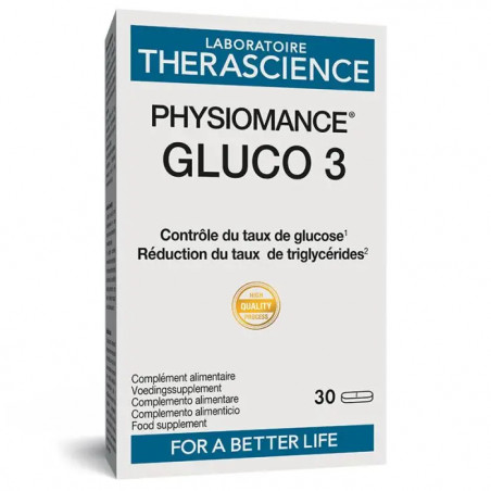 Comprar GLUCO 3 30 COMP PHYSIOMANCE THERASCIENCE online - Coliseum