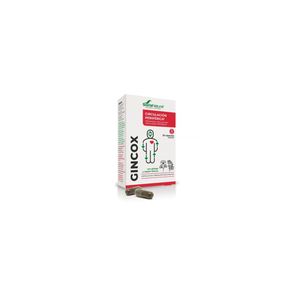 Comprar GINCOX (GINKGO Y ESPINO BLANCO) 30 CAP SORIA NATURAL online