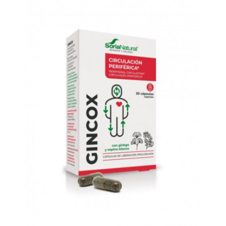 Comprar GINCOX (GINKGO Y ESPINO BLANCO) 30 CAP SORIA NATURAL online