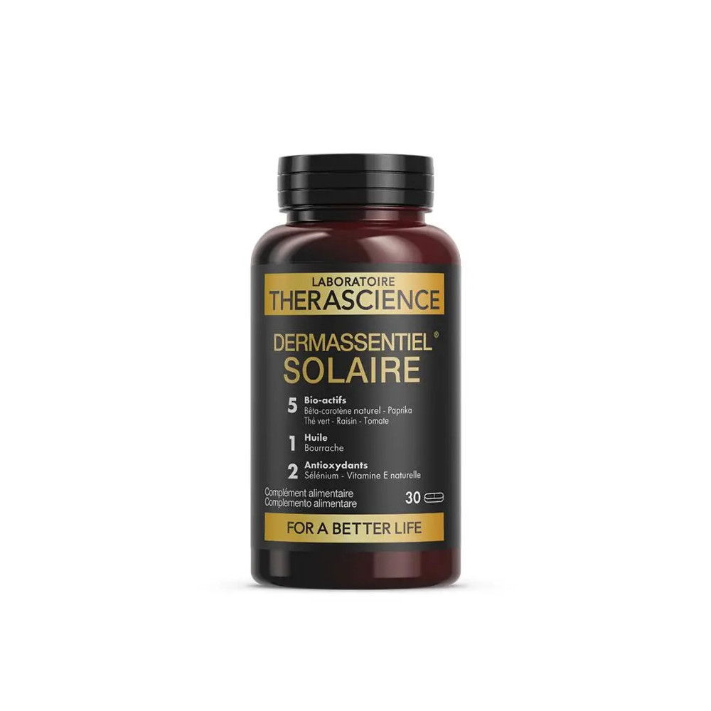 Comprar DERMAESSENTIEL SOLAIRE 30 COMP THERASCIENCE online - Farmacia Coliseum