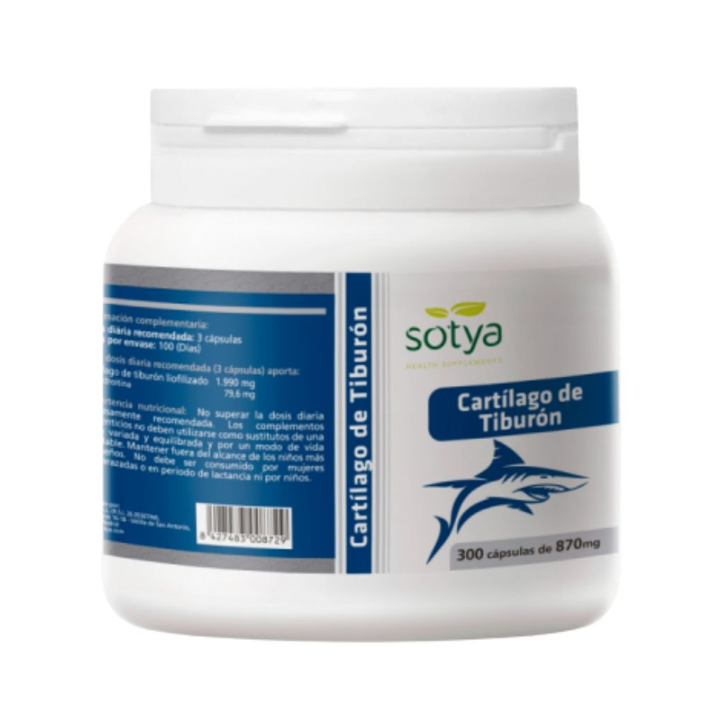 Comprar online CARTILAGO TIBURON 663 MG 300 CAP SOTYA - Coliseum