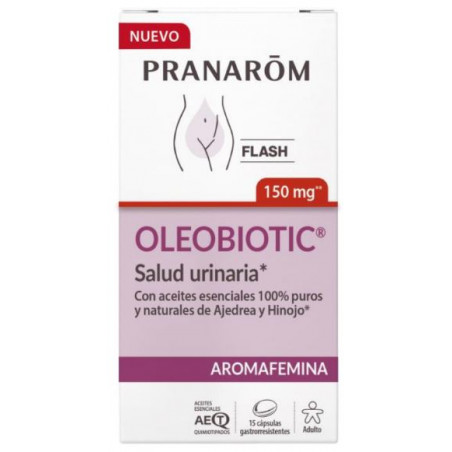 Comprar OLEOBIOTIC AROMFEMINA FLASH SALUD URINARIA 15 CAP PRANAROM