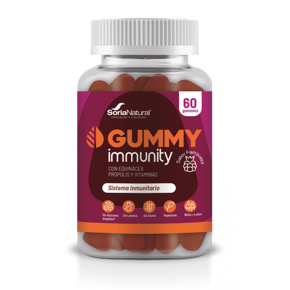 Comprar online GUMMY IMMUNITY 60 GUMMIES FRAMBUESA SORIA NATURAL