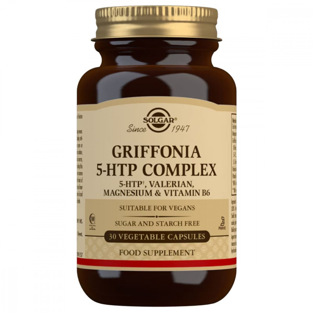 Comprar online GRIFFONIA 5HTP COMPLEX 30 CAP SOLGAR -Farmacia Coliseum