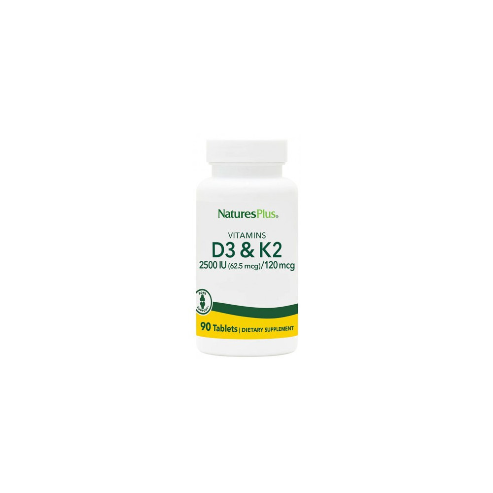 VITAMINA D3 (2500 UI) K2 (120 MCG) 90 COMP NATURES PLUS