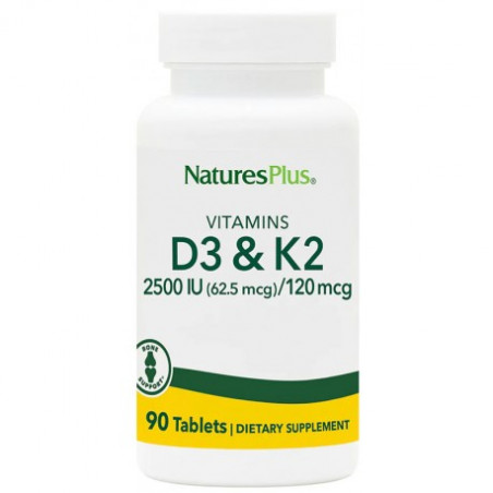 VITAMINA D3 (2500 UI) K2 (120 MCG) 90 COMP NATURES PLUS