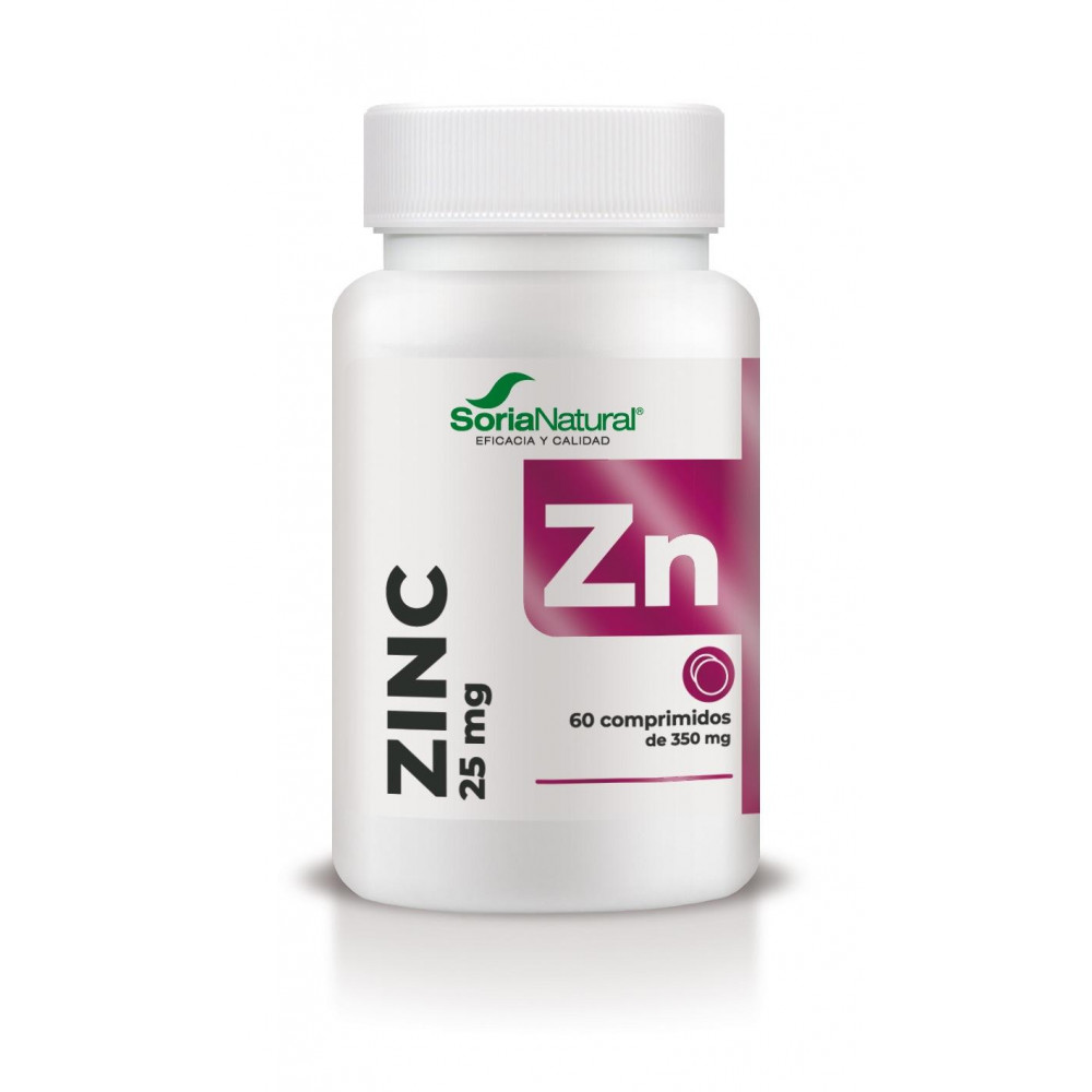 Comprar online ZINC 25 MG 60 COMP SORIA NATURAL - Farmacia Coliseum